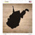 West Virginia Shape Letter Tile Novelty Square Sticker Decal