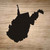 West Virginia Shape Letter Tile Novelty Square Sticker Decal