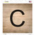 C Letter Tile Novelty Square Sticker Decal