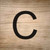 C Letter Tile Novelty Square Sticker Decal