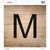 M Letter Tile Novelty Square Sticker Decal