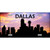 Dallas Silhouette Metal Novelty License Plate