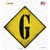 Letter G Xing Novelty Diamond Sticker Decal