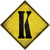 Letter K Xing Novelty Diamond Sticker Decal