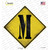 Letter M Xing Novelty Diamond Sticker Decal