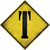 Letter T Xing Novelty Diamond Sticker Decal