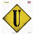 Letter U Xing Novelty Diamond Sticker Decal