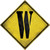Letter W Xing Novelty Diamond Sticker Decal
