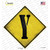 Letter Y Xing Novelty Diamond Sticker Decal