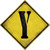 Letter Y Xing Novelty Diamond Sticker Decal