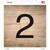 2 Number Tiles Novelty Square Sticker Decal