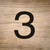 3 Number Tiles Novelty Square Sticker Decal
