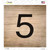 5 Number Tiles Novelty Square Sticker Decal