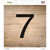 7 Number Tiles Novelty Square Sticker Decal