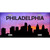 Philadelphia Silhouette Metal Novelty License Plate