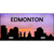 Edmonton Silhouette Metal Novelty License Plate