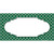 Green White Quatrefoil Center Scallop Novelty Sticker Decal