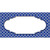 Blue White Quatrefoil Center Scallop Novelty Sticker Decal