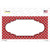 Red White Quatrefoil Center Scallop Novelty Sticker Decal