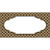 Brown White Quatrefoil Center Scallop Novelty Sticker Decal