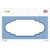 Light Blue White Quatrefoil Center Scallop Novelty Sticker Decal
