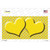 Yellow White Quatrefoil Yellow Center Hearts Novelty Sticker Decal