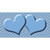 Light Blue White Quatrefoil Light Blue Center Hearts Novelty Sticker Decal