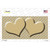 Gold White Quatrefoil Gold Center Hearts Novelty Sticker Decal