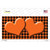 Orange Black Houndstooth Orange Center Hearts Novelty Sticker Decal
