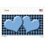 Light Blue Black Houndstooth Light Blue Center Hearts Novelty Sticker Decal