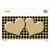 Gold Black Houndstooth Gold Center Hearts Novelty Sticker Decal