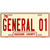 General 01 Metal Novelty License Plate