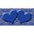 Blue White Damask Center Hearts Novelty Sticker Decal