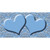 Light Blue White Damask Center Hearts Novelty Sticker Decal