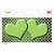 Lime Green White Quatrefoil Hearts Oil Rubbed Novelty Sticker Decal