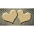 Gold White Quatrefoil Hearts Oil Rubbed Novelty Sticker Decal