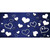 Blue White Love Oil Rubbed Novelty Sticker Decal