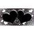 Black White Love Hearts Oil Rubbed Novelty Sticker Decal