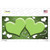 Lime Green White Love Hearts Oil Rubbed Novelty Sticker Decal