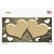 Gold White Love Hearts Oil Rubbed Novelty Sticker Decal
