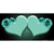 Hearts Over Roses In Mint Novelty Sticker Decal
