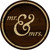 Mr And Mrs Novelty Metal Circular Sign C-654