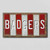 Badgers Team Colors College Fun Strips Novelty Wood Sign WS-920