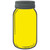 Yellow Novelty Mason Jar Sticker Decal