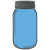 Light Blue Novelty Mason Jar Sticker Decal
