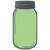 Lime Green Novelty Mason Jar Sticker Decal