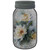 White Flower Watercolor Novelty Mason Jar Sticker Decal