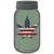 USA Marijuana Leaf Novelty Mason Jar Sticker Decal