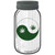 Yin Yang Marijuana Leaf Novelty Mason Jar Sticker Decal