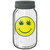 Smiley Marijuana Leaf Novelty Mason Jar Sticker Decal